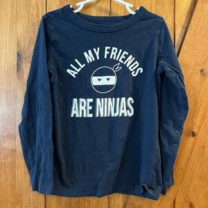 Navy Blue Ninja Friends Kids Shirt